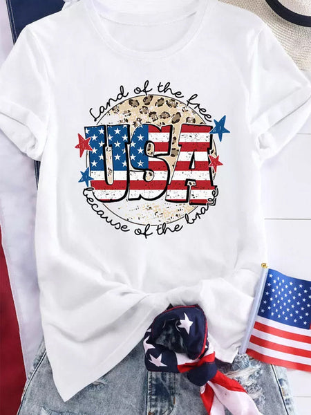 American Pride USA Flag Graphic Tee