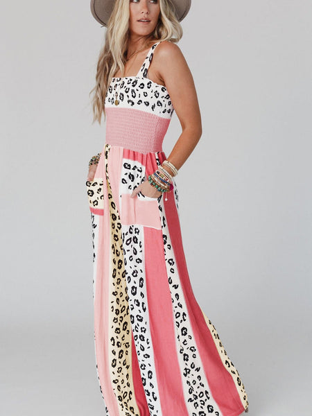 Casual And Trendy Slim Halter Print Set