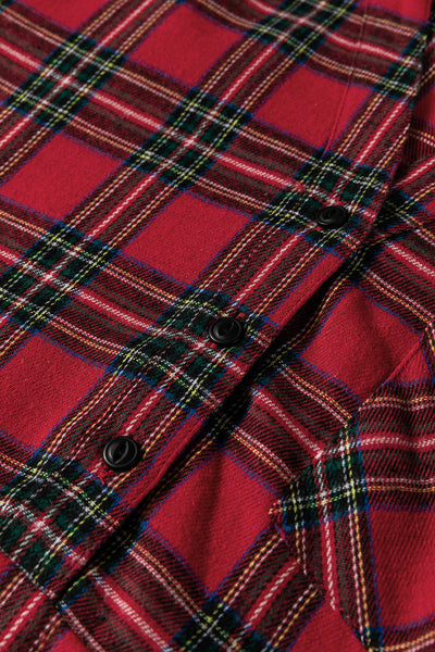 Stylish Women's Red Plaid Mini Dress - Casual Fit with Trendy Details for Effortless Everyday Style