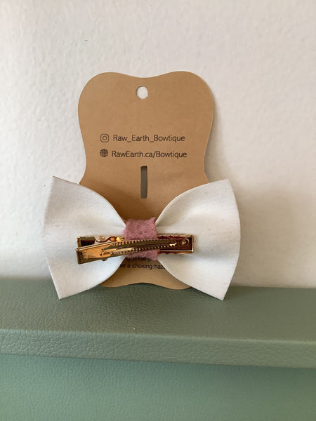 Raw Earth Bowtique Pink Floral Hair Bow Clip