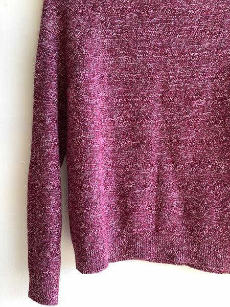 Vintage Marled Cranberry Knit Sweater
