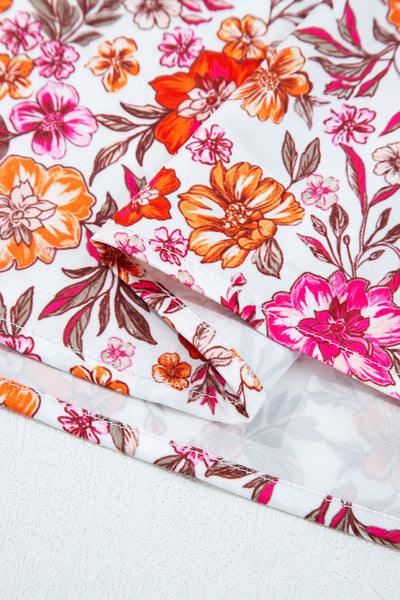 Elegant Floral Cotton Blouse for Women - Relaxed Fit, Perfect for Spring & Summer, Stylish and Comfortable