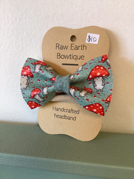 Raw Earth Bowtique Mushroom Buddy Headband