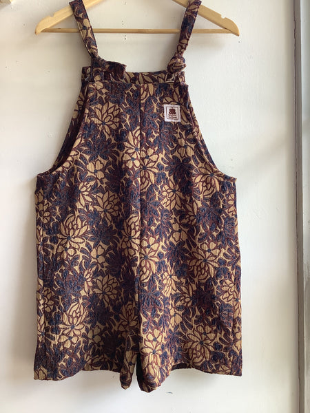 Butterflies in Ballgowns Floral Tapestry Short Overalls