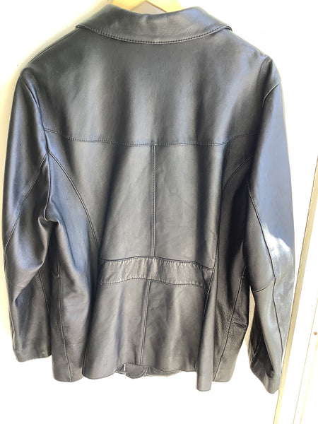 Genuine Leather Blazer Jacket