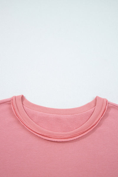 Cozy Floral Patch Women's Sweatshirt - Soft Cotton, Casual Everyday Style with Relaxed Fit for Ultimate Comfort