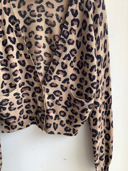 BCBG Maxazria Leopard Print Cardigan