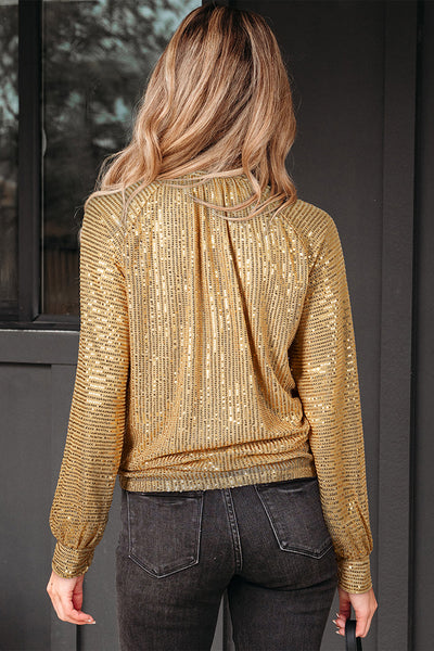 stylish women's shimmering gold metallic blouse | lightweight, perfect for day or night out, effortlessly chic fit made for easy styling and wardrobe