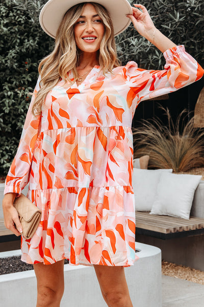 Stylish Women's Vibrant Long Sleeve Mini Dress - Flattering Fit for Casual Outings and Special Celebrations