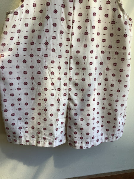 Butterflies in Ballgowns Retro Geometric Floral Short Overalls