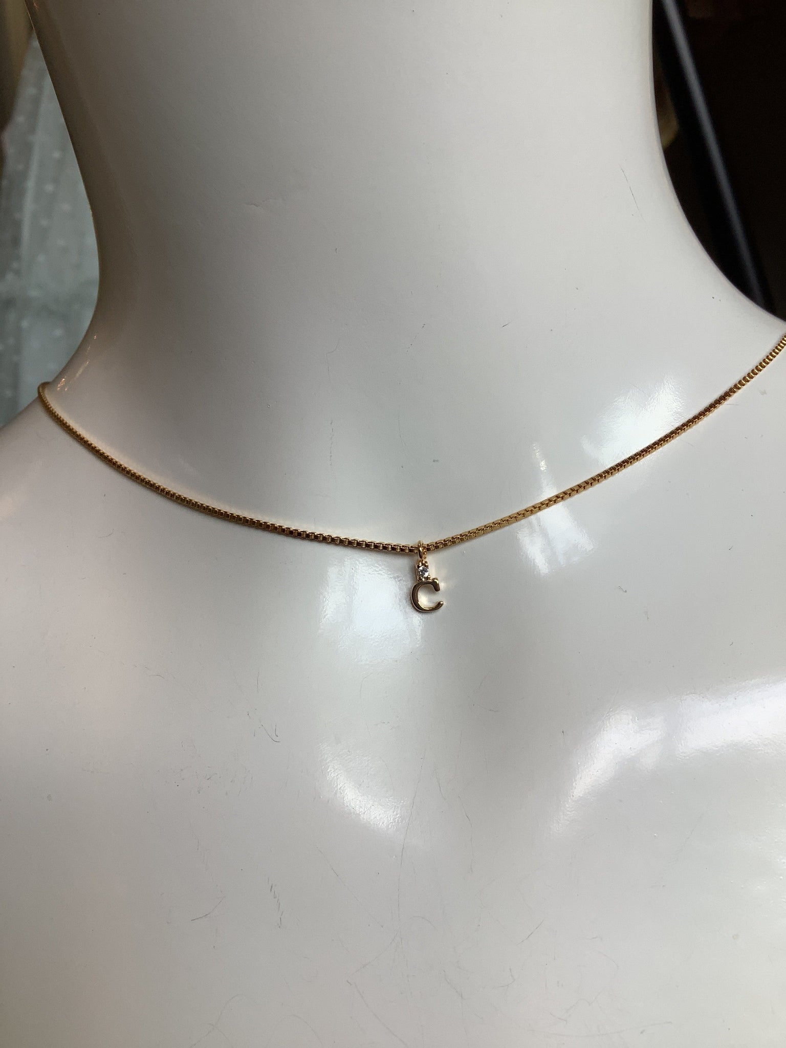 Standout Boutique Gold C Letter Pendant Necklace