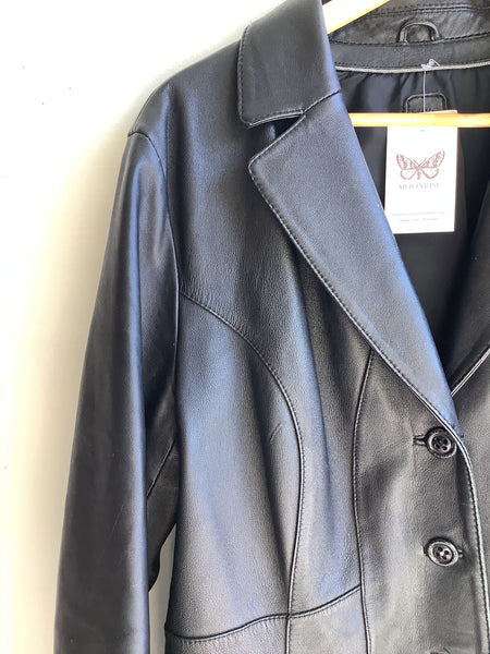Genuine Leather Blazer Jacket