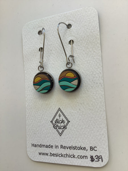 Blue Sunset Dangle Silver earring- Sick Chick ( Revelstoke, BC)