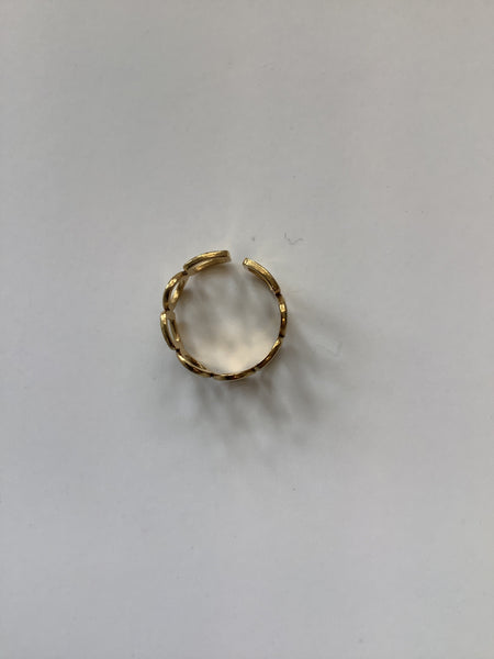 Circles+Rectangle 18k plated Gold Ring-Standout Boutique(Vancouver,BC)