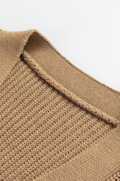 Chic Women's Parchment V-Neck Sweater Vest - Versatile Layering Piece for Effortless Style and Comfort