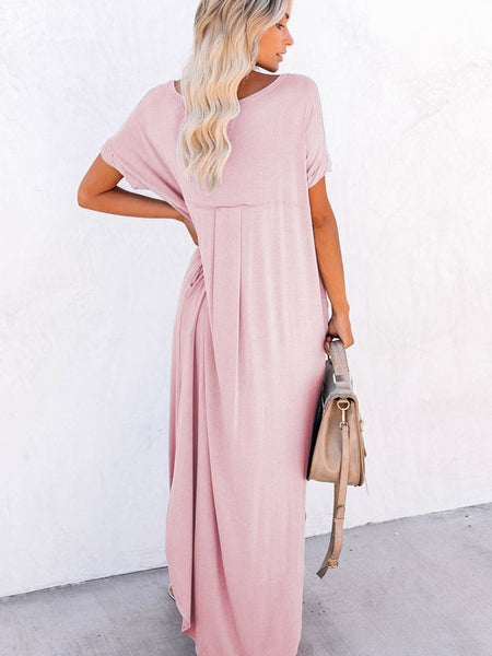 Ice Silk Solid Color V Neck Loose Pajama