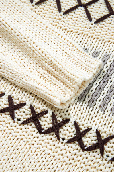Cozy Knit Women's V-Neck Drop Shoulder Sweater - Stylish Layering Top for Year-Round Comfort and Versatility