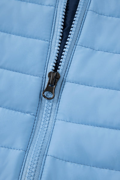 Stylish Women's Solid Quilted Puffer Jacket - Warm Zip-Up Outerwear in Classic Colors for Cold Weather Adventures