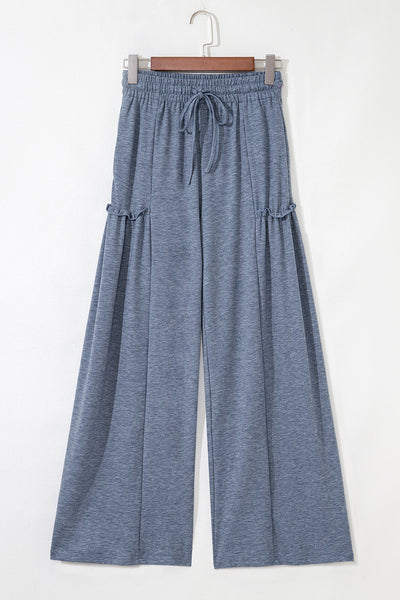 Chic Women's Wide Leg Pants in Soft Cotton, Flattering High-Waisted Fit, Perfect for Casual or Dressy Occasions
