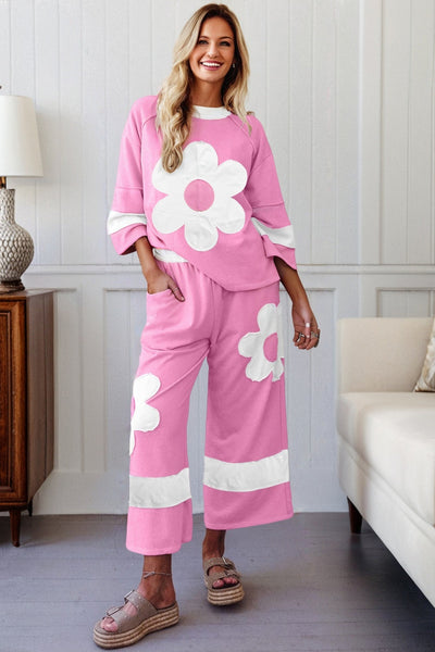 Stylish Women's Two-Piece Set: Soft Fabric Top & Pants Combo for Casual Outings and Everyday Comfort in Chic Design