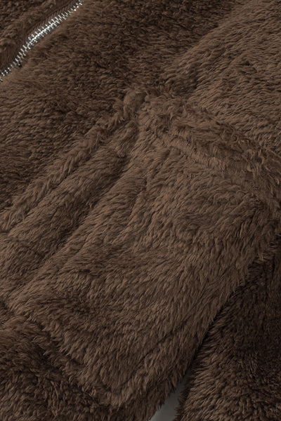 Cozy Teddy Fashionable Zip Up Warm Coat