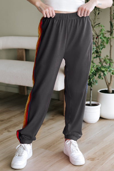 Stylish High-Waisted Black Joggers for Women - Comfortable Fit, Perfect for Casual Outings and Everyday Wear