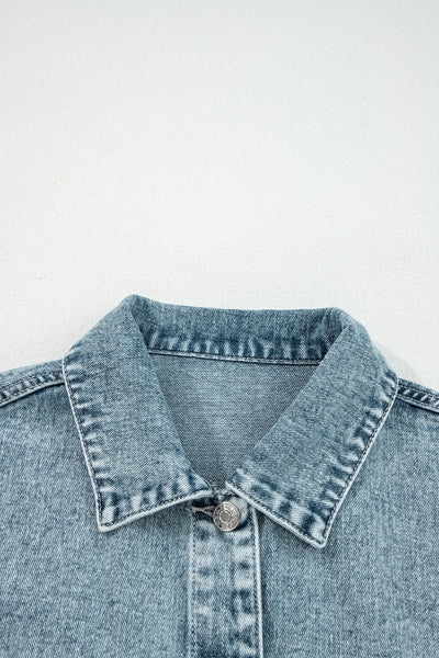 Stylish Women's Distressed Frayed Denim Vest for Effortless Casual Looks - Trendy Layering Piece in Fashionable Blue