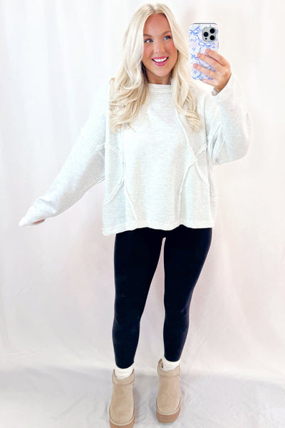 Light Grey Relaxed Fit Women's Sweatshirt Soft, Cozy Fabric for Everyday Comfort and Effortless Style