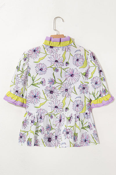 Elegant Pastel Peplum Blouse for Women - Flattering Fit for Casual and Dressy Events, Perfect for Every Occasion