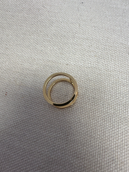 Standout Boutique Double Bar 18 K Gold Bond Ring