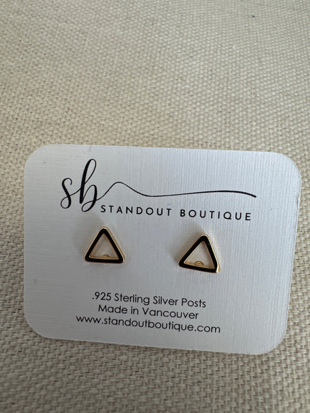 Standout Boutique Triangle Gold Studs