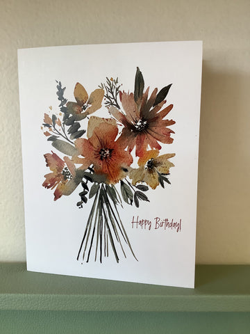 Chelsey Freyta Happy Birthday Flower Bouquet Card