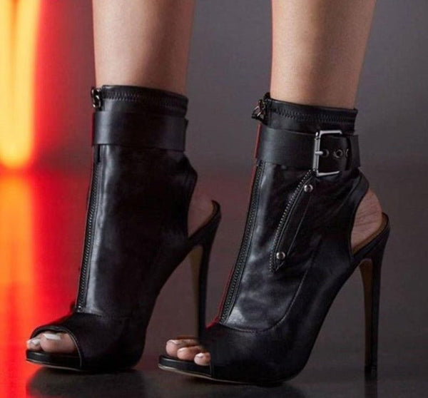 Ankle Strap Peep Toe Heel