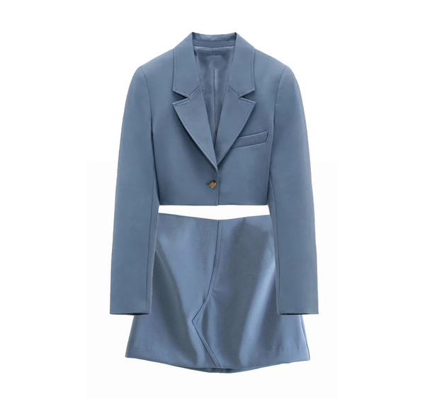 Crop Blazer & Skirt
