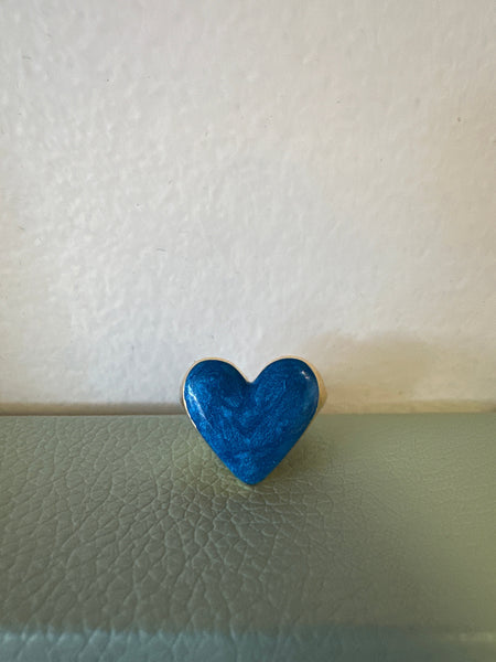 Standout Boutique Enamel Heart Gold Rings