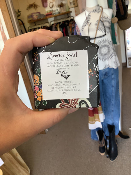 Licorice Swirl Soap- Live Full (Nelson,BC)