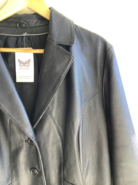 Genuine Leather Blazer Jacket