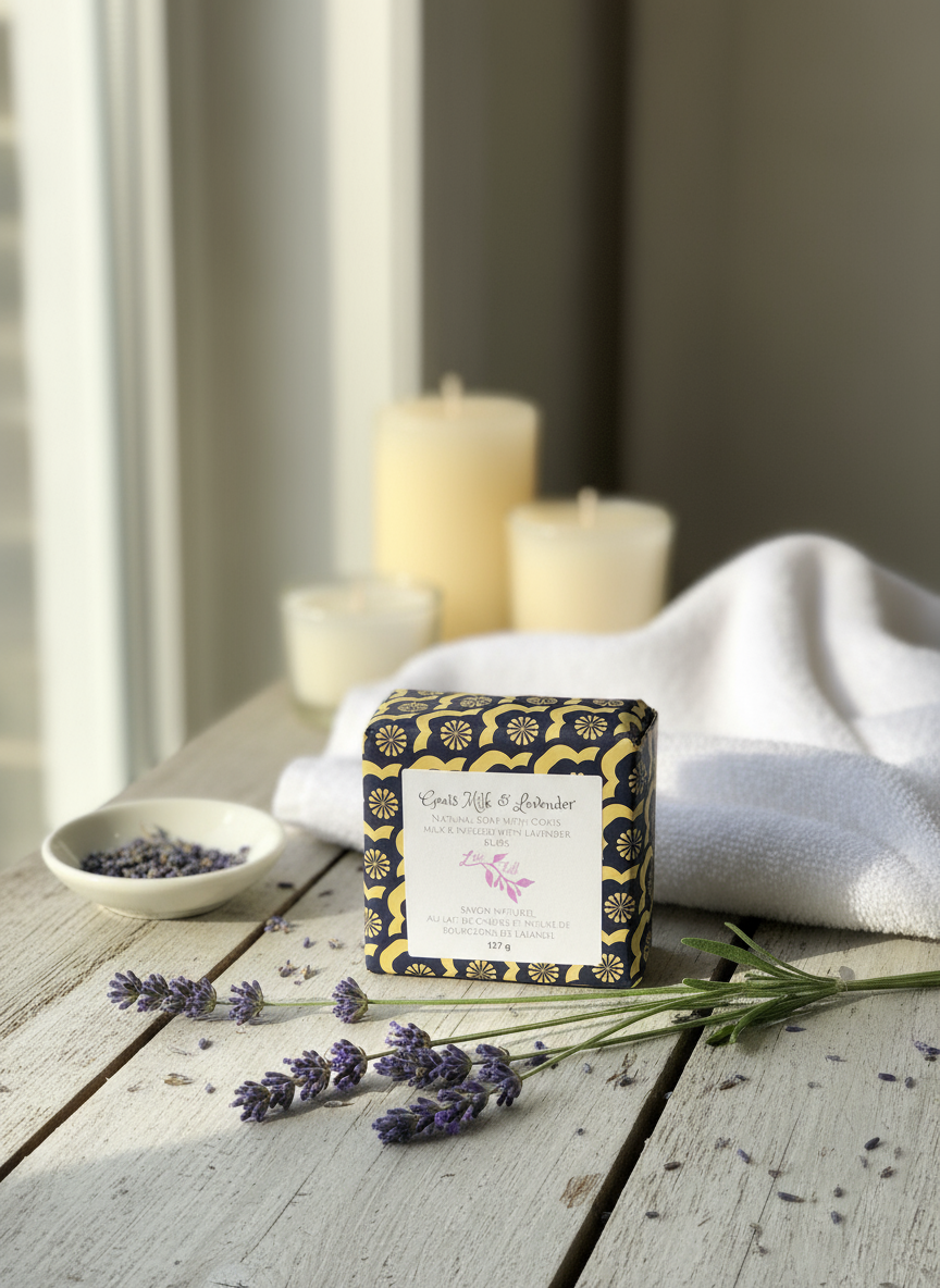 Goats Milk & Lavender Natural Soap- Live Full ( Nelson, BC)