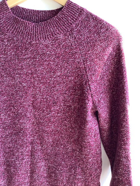 Vintage Marled Cranberry Knit Sweater