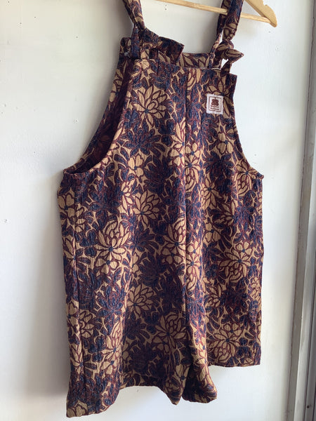 Butterflies in Ballgowns Floral Tapestry Short Overalls