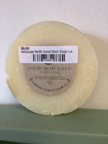 Wildside Refill Solid Dish Soap Lemongrass