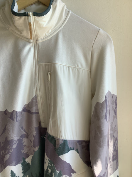 Mountain Landscape Half-Zip Pullover