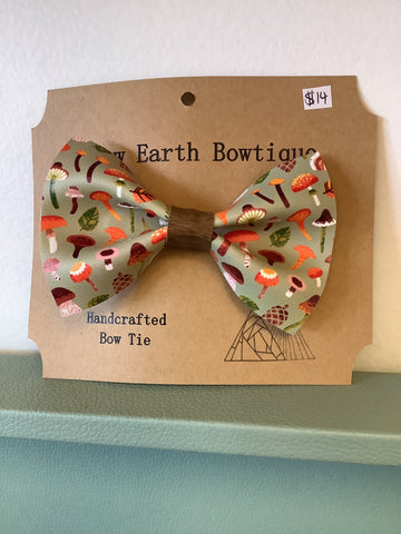 Raw Earth Bowtique Sage Green Mushroom Bow Tie