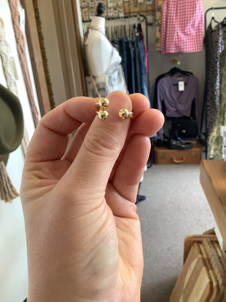 3 Ball Gold Plated Ring- Standout Boutique( Vancouver, BC)