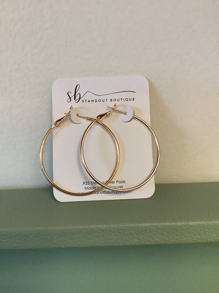 Standout Boutique Big Hoop Gold earrings