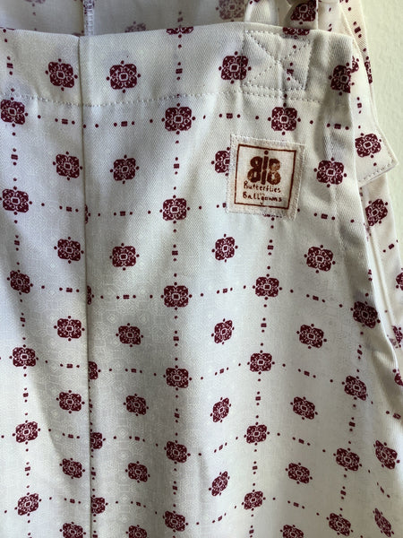 Butterflies in Ballgowns Retro Geometric Floral Short Overalls