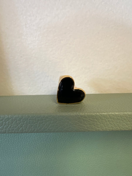 Standout Boutique Enamel Heart Gold Rings