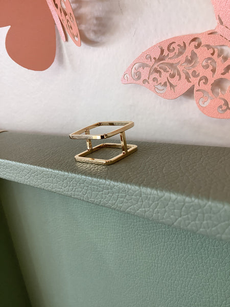 Standout Boutique Gold Cube Ring
