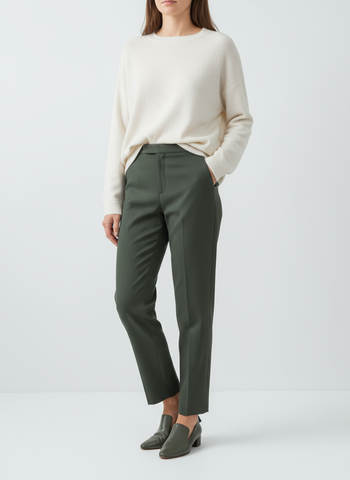 Briggs Petite Classic Trouser- Olive Green