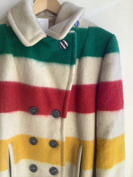 Vintage Hudson Bay Company Point Blanket Coat- Made In Canada